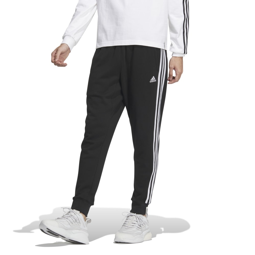 アディダス（adidas）（メンズ）エッセンシャルズ プラス レギュラーフィット スリーストライプス フレンチテリー カフパンツ KWF03-JF3934