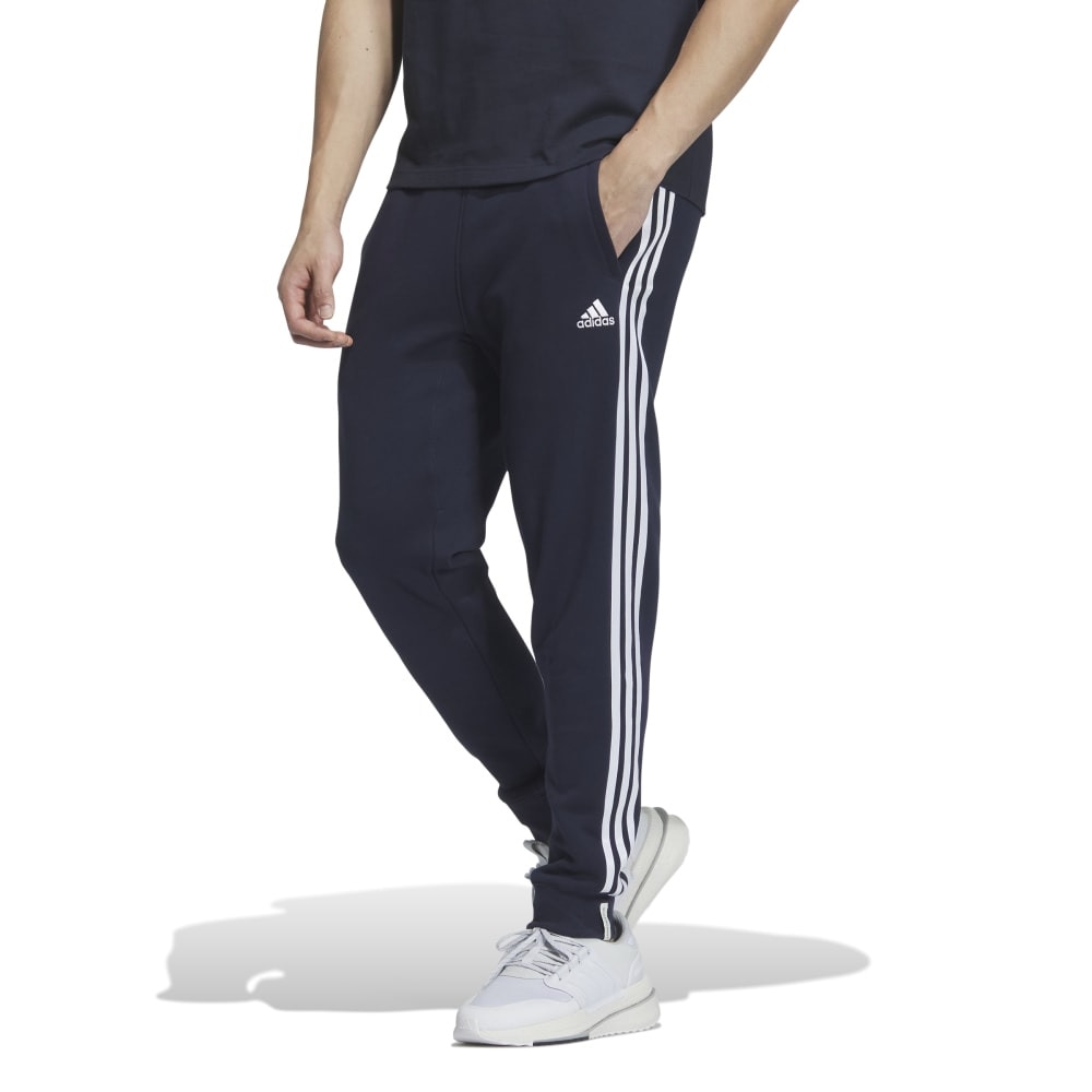 アディダス（adidas）（メンズ）エッセンシャルズ プラス レギュラーフィット スリーストライプス フレンチテリー カフパンツ KWF03-JF3935