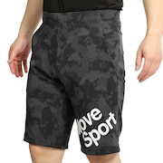 デサント（DESCENTE）（メンズ）Move Sport スウェット ハーフパンツ S.F.TECH グラフィックスウェット DMMTJG22 BK