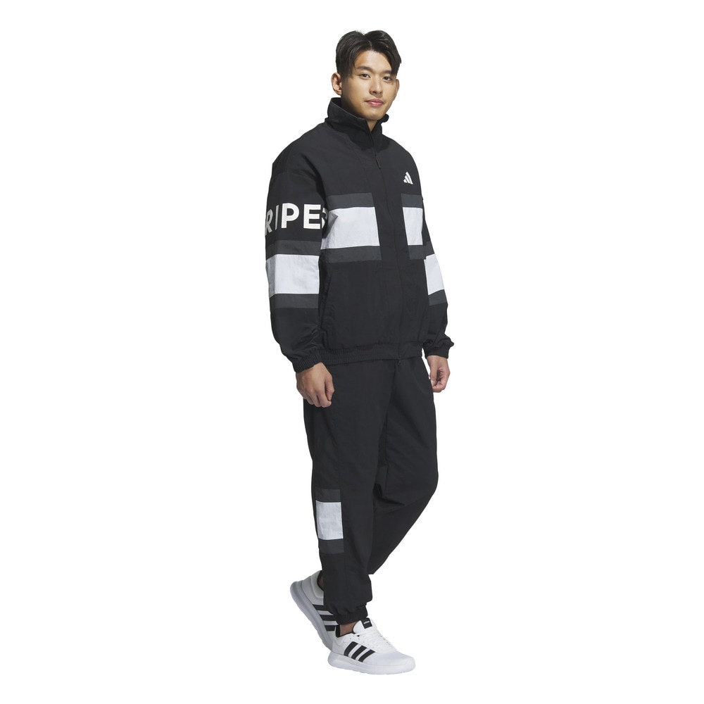 アディダス（adidas）（メンズ）ワーディング パック ルーズフィット メッシュ裏地付き エラスチックヘム ウーブンパンツ KQD40-JM2067