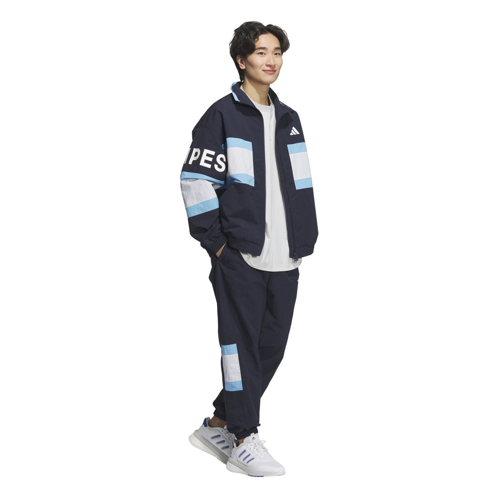 アディダス（adidas）（メンズ）ワーディング パック ルーズフィット メッシュ裏地付き エラスチックヘム ウーブンパンツ KQD40-JM2068