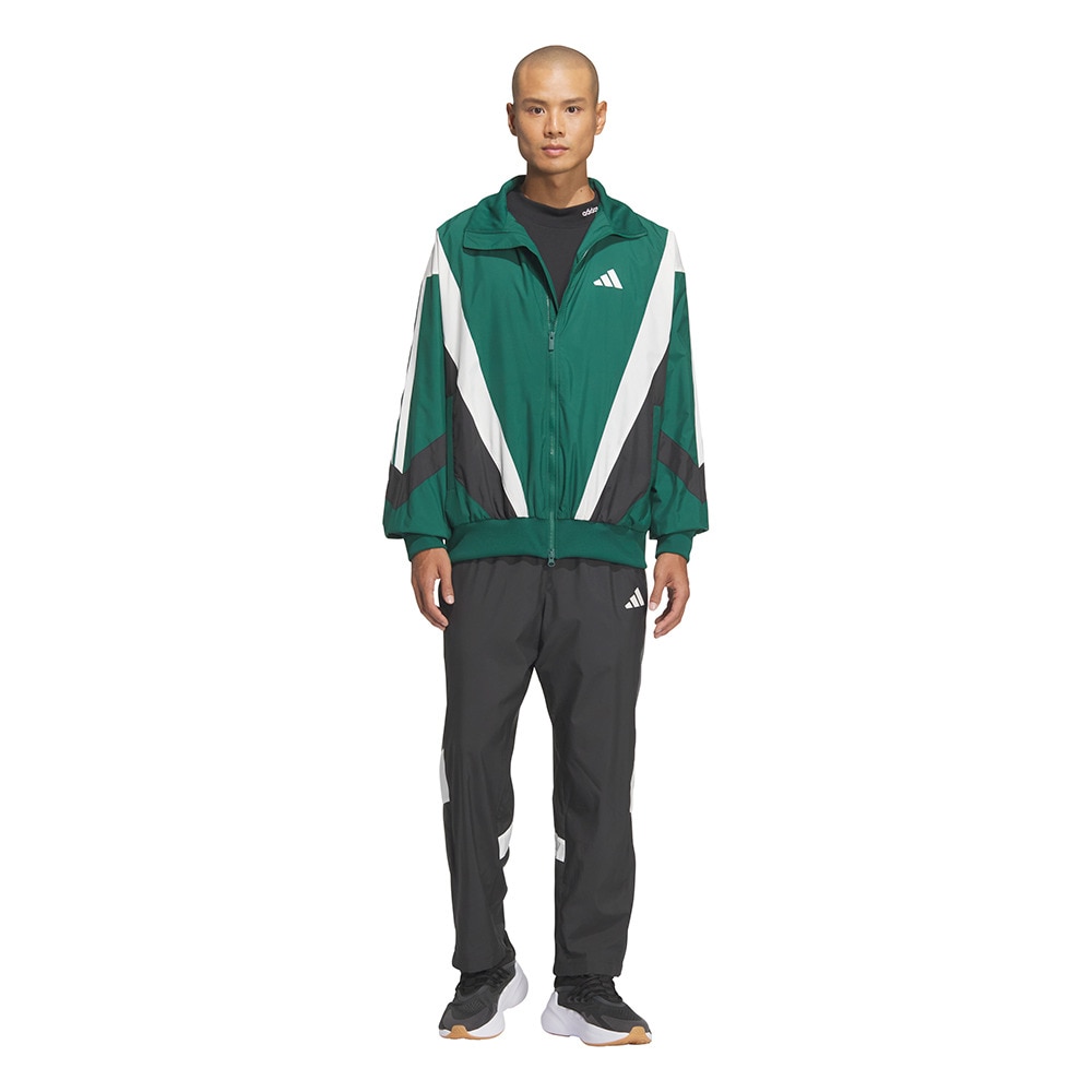 アディダス（adidas）（メンズ）マストハブ ルーズフィット メッシュ裏地付き フルレングス オープンヘム ウインドパンツ KQD21-JM2106