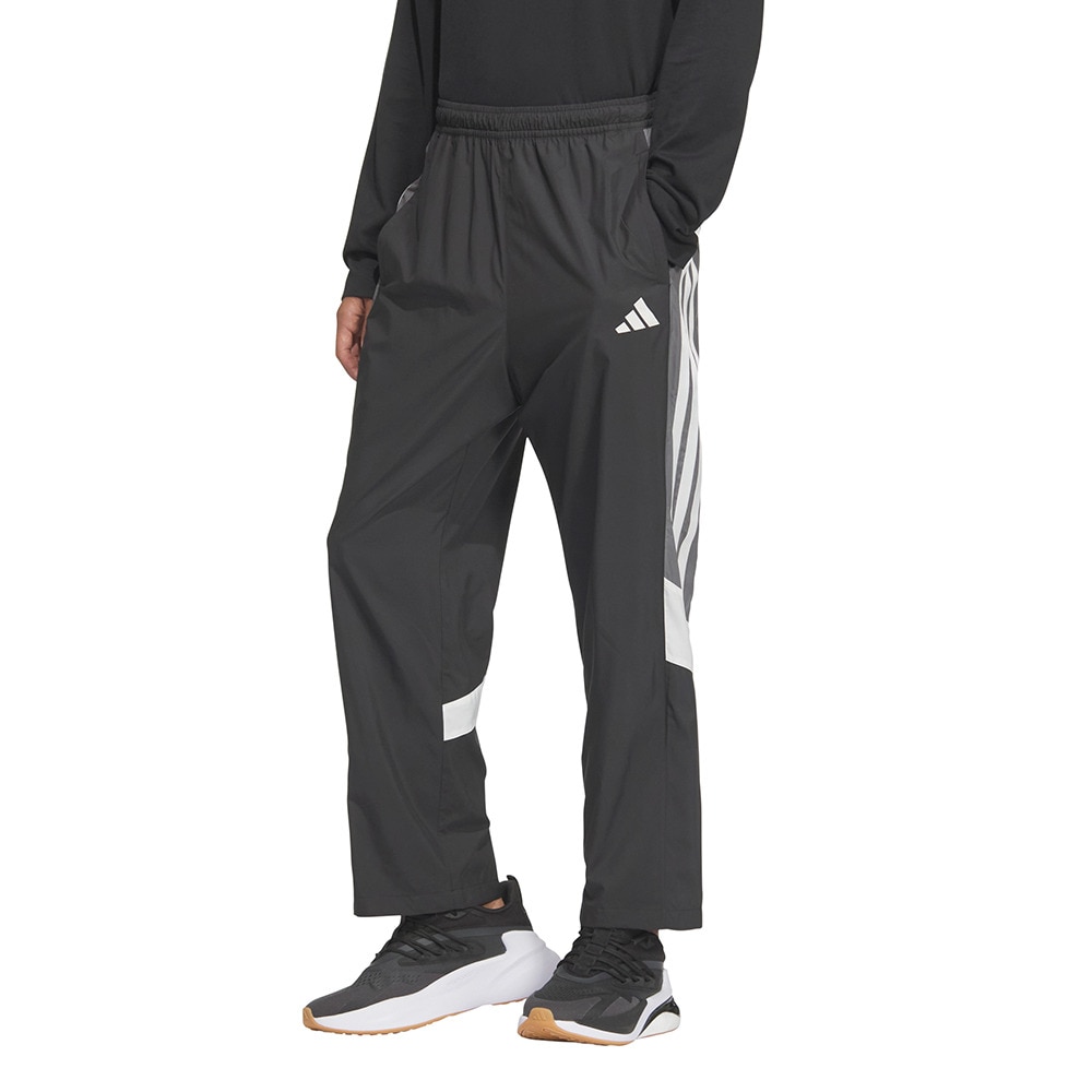 アディダス（adidas）（メンズ）マストハブ ルーズフィット メッシュ裏地付き フルレングス オープンヘム ウインドパンツ KQD21-JM2106