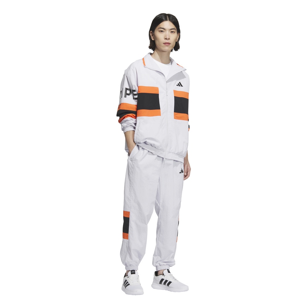 アディダス（adidas）（メンズ）ワーディング パック ルーズフィット メッシュ裏地付き エラスチックヘム ウーブンパンツ KQD40-JM2069