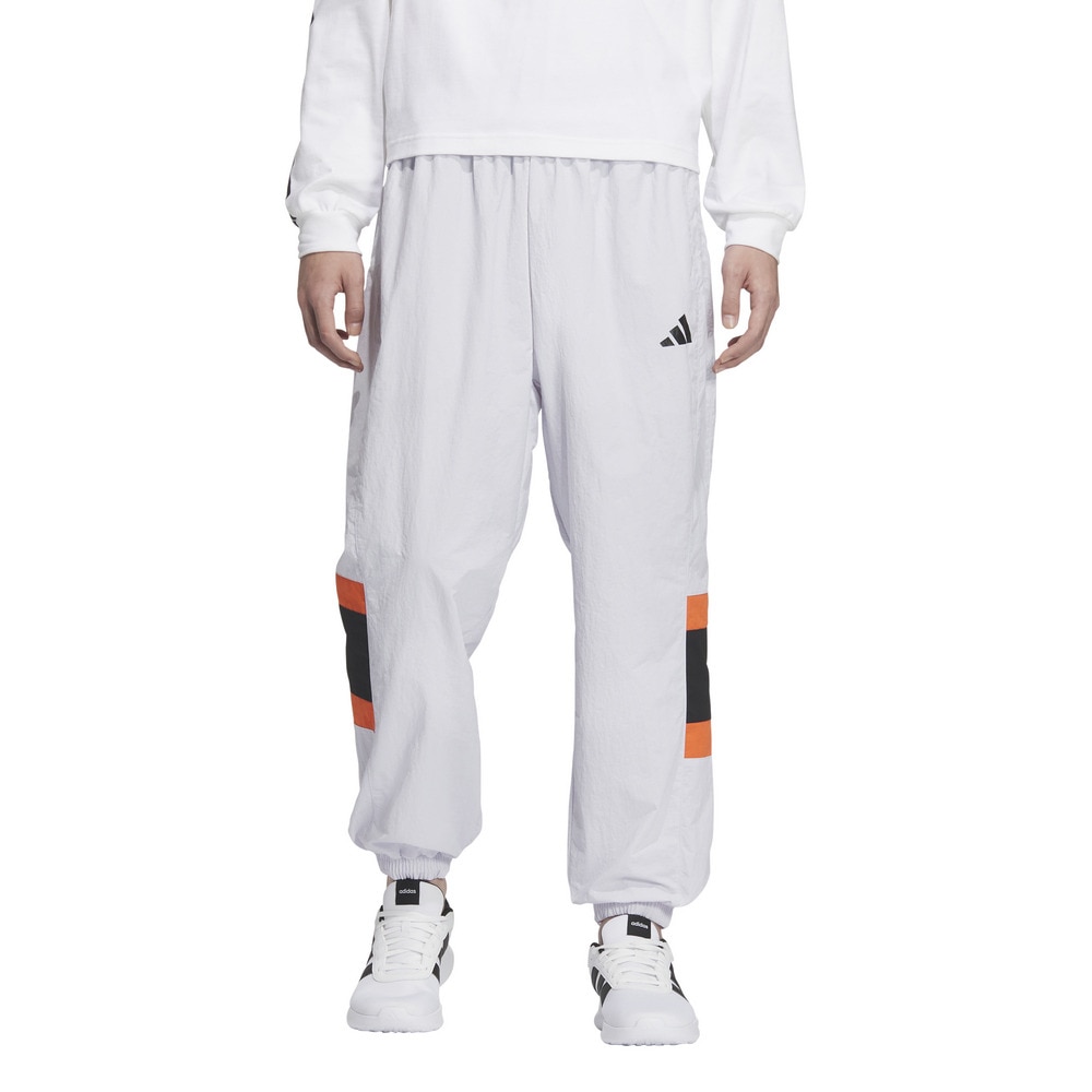 アディダス（adidas）（メンズ）ワーディング パック ルーズフィット メッシュ裏地付き エラスチックヘム ウーブンパンツ KQD40-JM2069