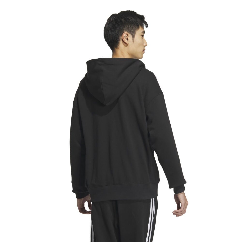 アディダス（adidas）（メンズ）パーカー スウェット エッセンシャルズプラス ルーズフィット スリーストライプス フルジップ KWF02-JF3931
