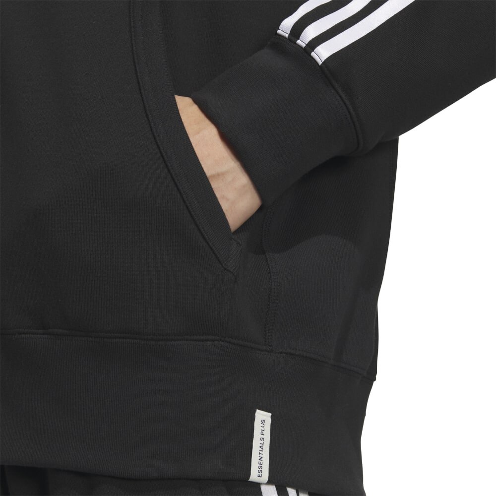 アディダス（adidas）（メンズ）パーカー スウェット エッセンシャルズプラス ルーズフィット スリーストライプス フルジップ KWF02-JF3931