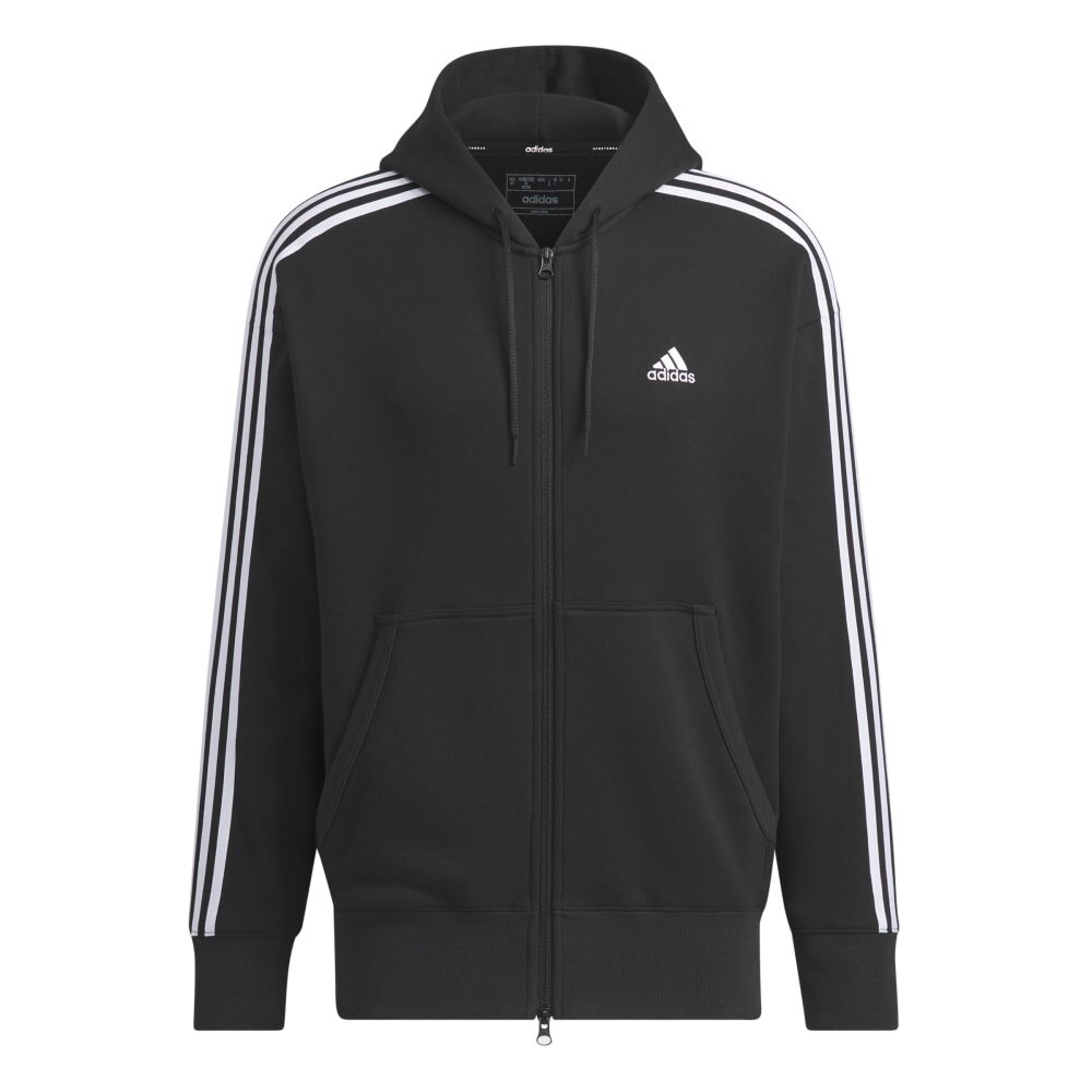 アディダス（adidas）（メンズ）パーカー スウェット エッセンシャルズプラス ルーズフィット スリーストライプス フルジップ KWF02-JF3931