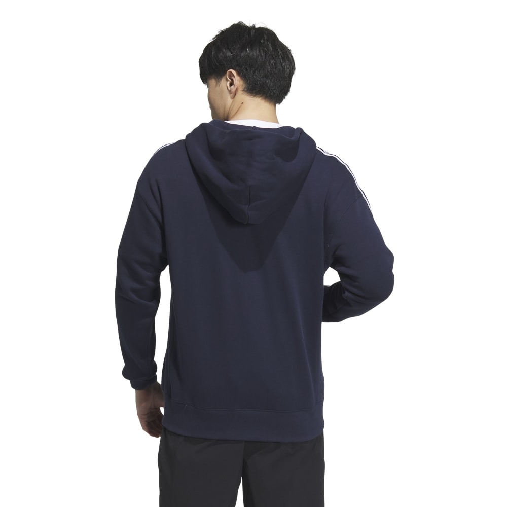アディダス（adidas）（メンズ）エッセンシャルズプラス ルーズフィット スリーストライプス フルジップパーカー KWF02-JF3942
