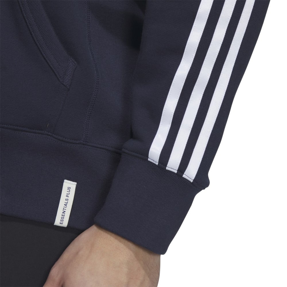 アディダス（adidas）（メンズ）エッセンシャルズプラス ルーズフィット スリーストライプス フルジップパーカー KWF02-JF3942