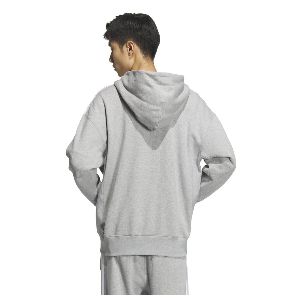 アディダス（adidas）（メンズ）エッセンシャルズプラス ルーズフィット スリーストライプス フルジップパーカー KWF02-JF3943