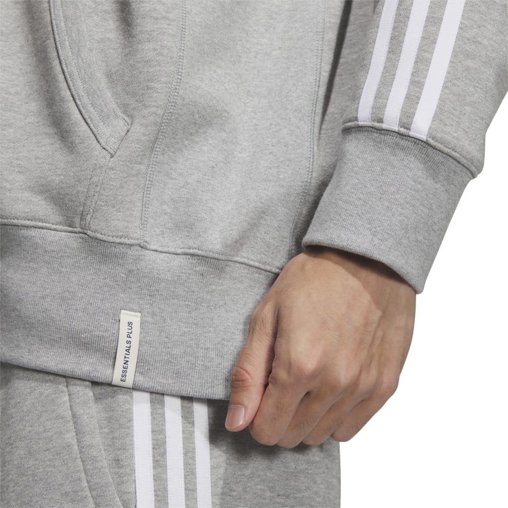 アディダス（adidas）（メンズ）エッセンシャルズプラス ルーズフィット スリーストライプス フルジップパーカー KWF02-JF3943
