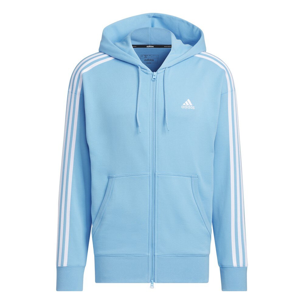 アディダス（adidas）（メンズ）エッセンシャルズプラス ルーズフィット スリーストライプス フレンチテリーフルジップパーカー KWF02-JF3991