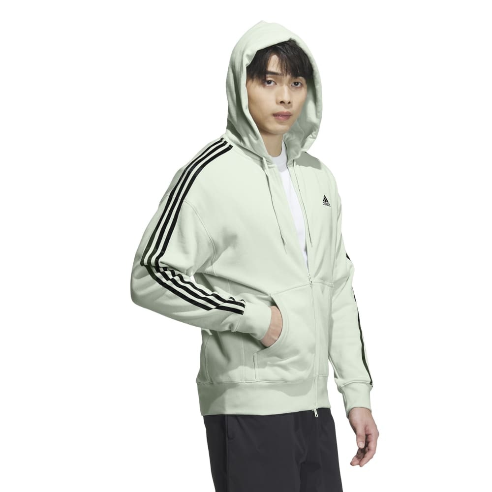 アディダス（adidas）（メンズ）エッセンシャルズプラス ルーズフィット スリーストライプス フルジップパーカー KWF02-JF3992