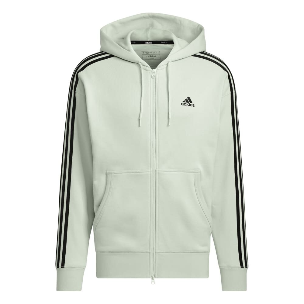 アディダス（adidas）（メンズ）エッセンシャルズプラス ルーズフィット スリーストライプス フルジップパーカー KWF02-JF3992