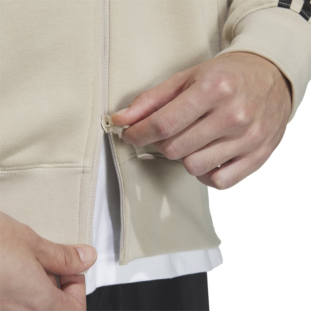 アディダス（adidas）（メンズ）エッセンシャルズプラス ルーズフィット スリーストライプス フルジップパーカー KWF02-JF3993