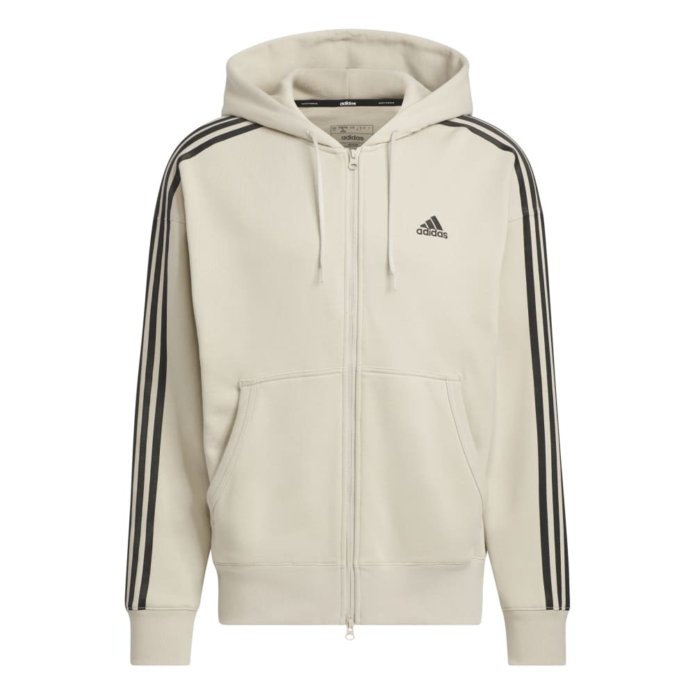 アディダス（adidas）（メンズ）エッセンシャルズプラス ルーズフィット スリーストライプス フルジップパーカー KWF02-JF3993