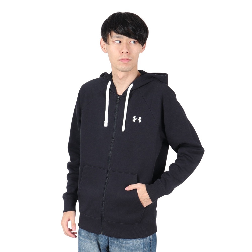 アンダーアーマー（UNDER ARMOUR）（メンズ）ライバルフリース グリッチ フルジップ フーディー 1390301 001