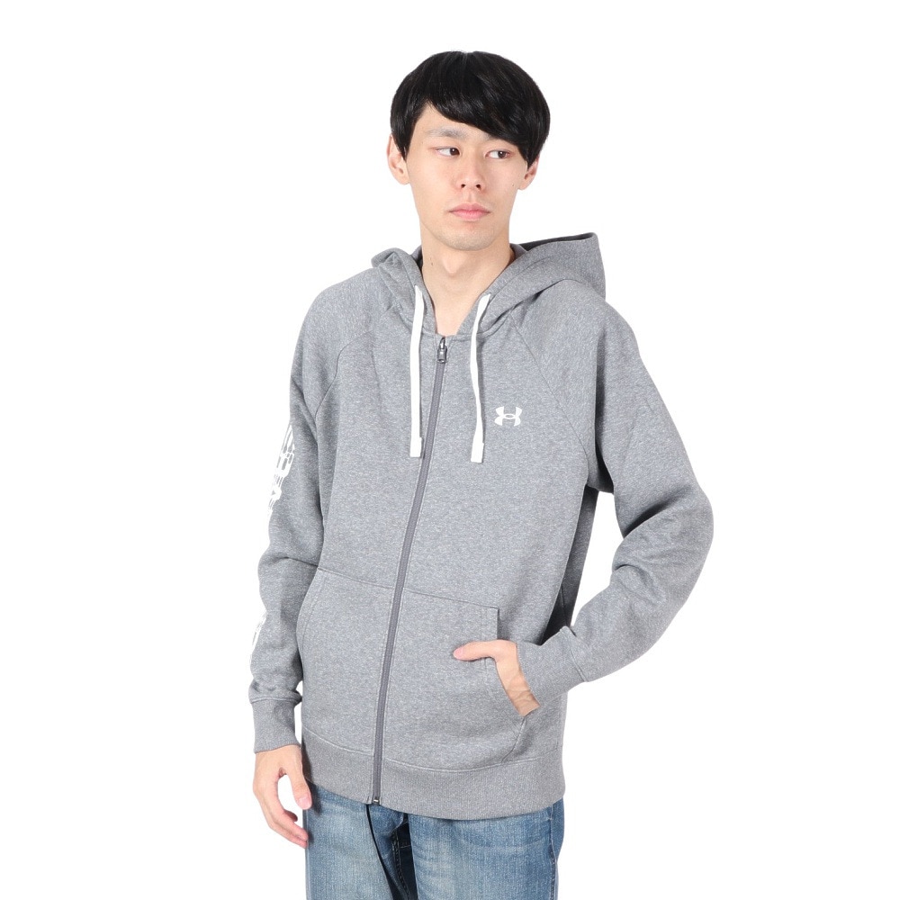 アンダーアーマー（UNDER ARMOUR）（メンズ）ライバルフリース グリッチ フルジップ フーディー 1390301 025