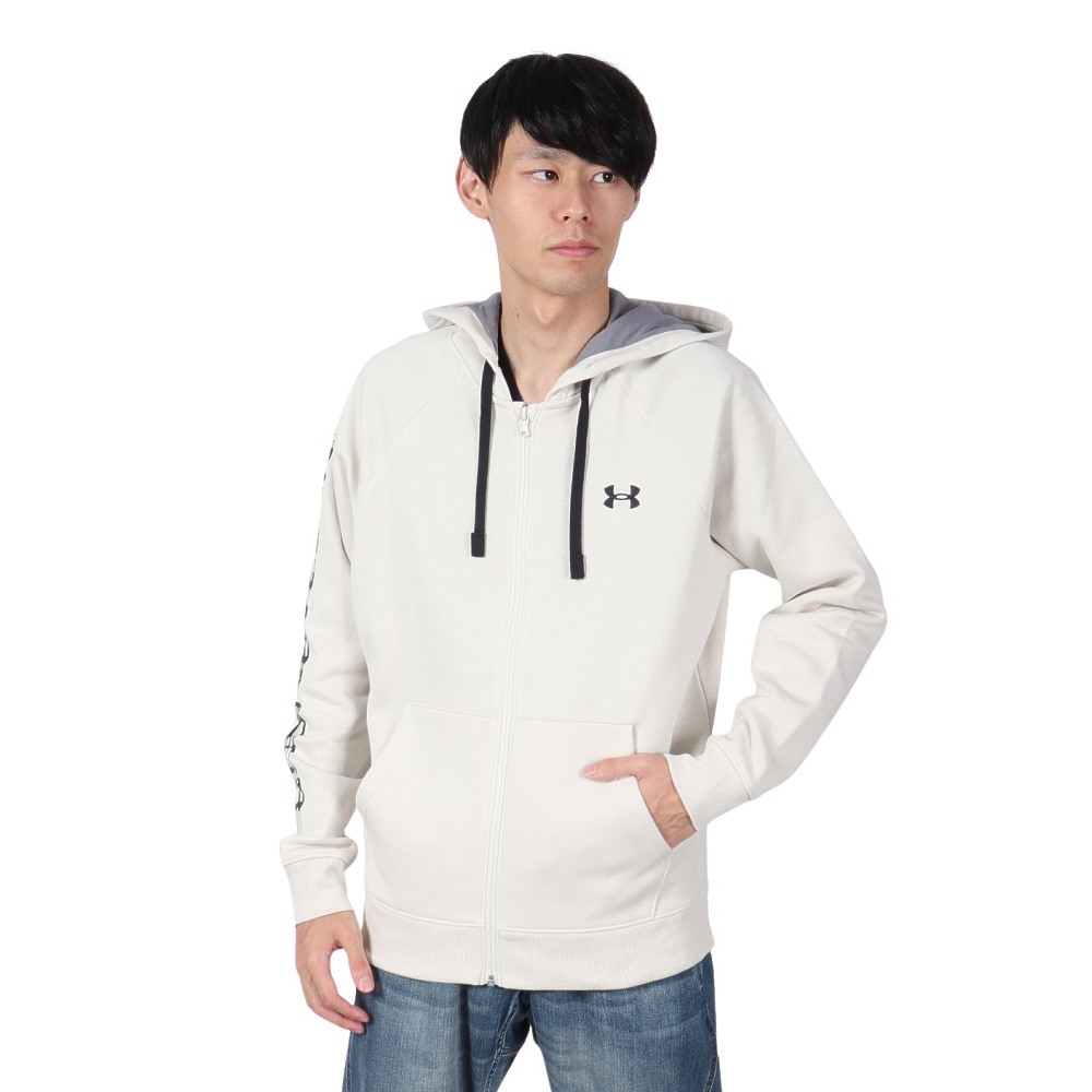アンダーアーマー（UNDER ARMOUR）（メンズ）ライバルフリース グリッチ フルジップ フーディー 1390301 110