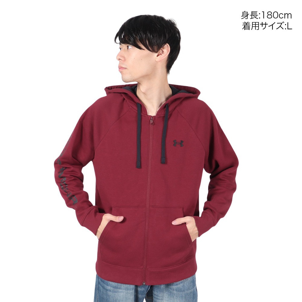 アンダーアーマー（UNDER ARMOUR）（メンズ）ライバルフリース グリッチ フルジップ フーディー 1390301 625
