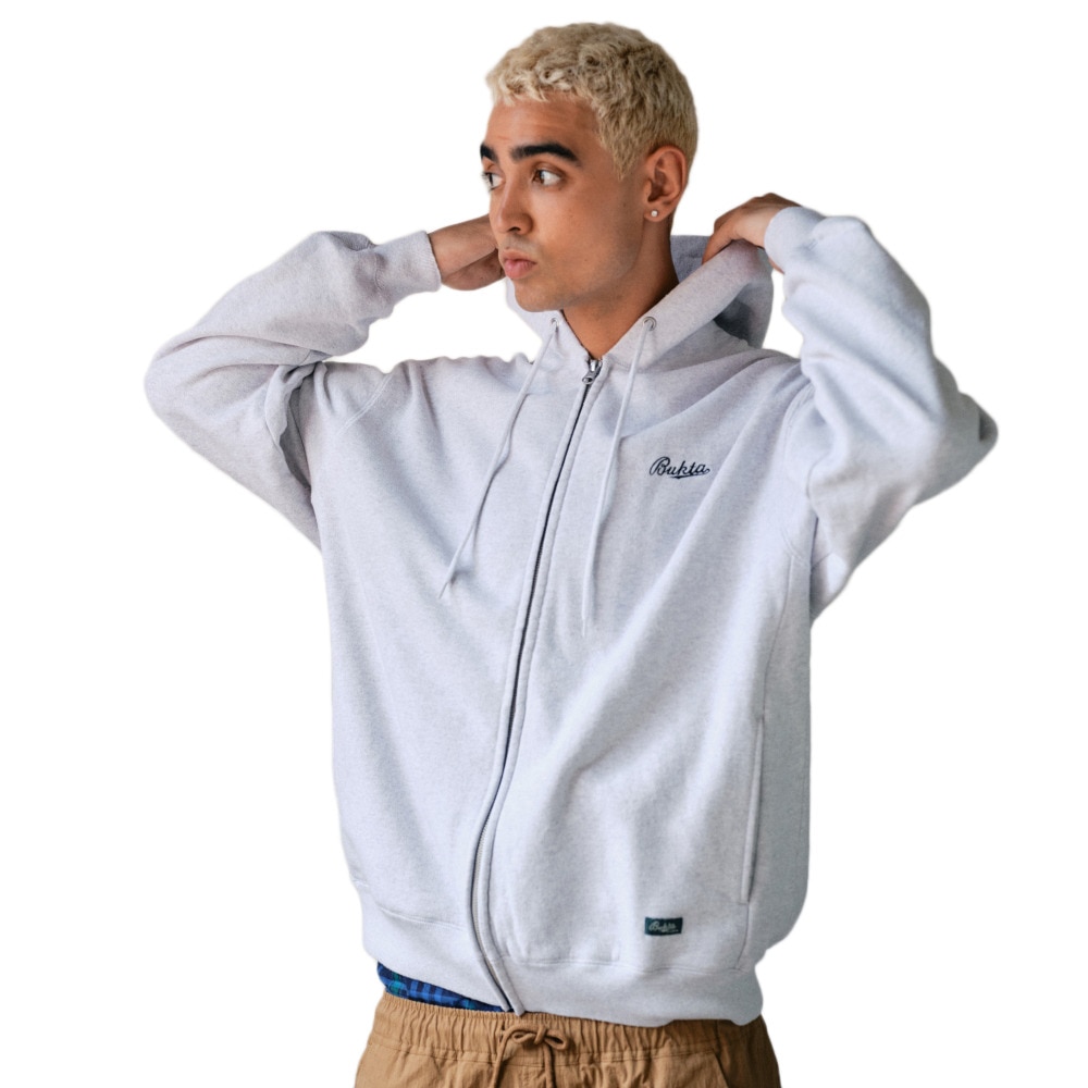 バクタ（BUKTA）（メンズ）ヘビーOZ裏起毛スプリットラグランパーカー BU2415804 15 GRAY