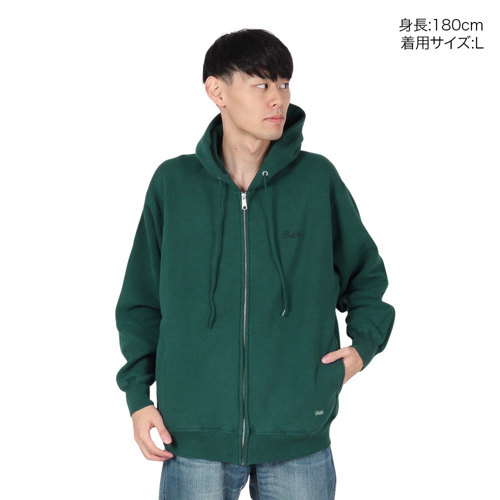 バクタ（BUKTA）（メンズ）ヘビーOZ裏起毛スプリットラグランパーカー BU2415804:65:GREEN