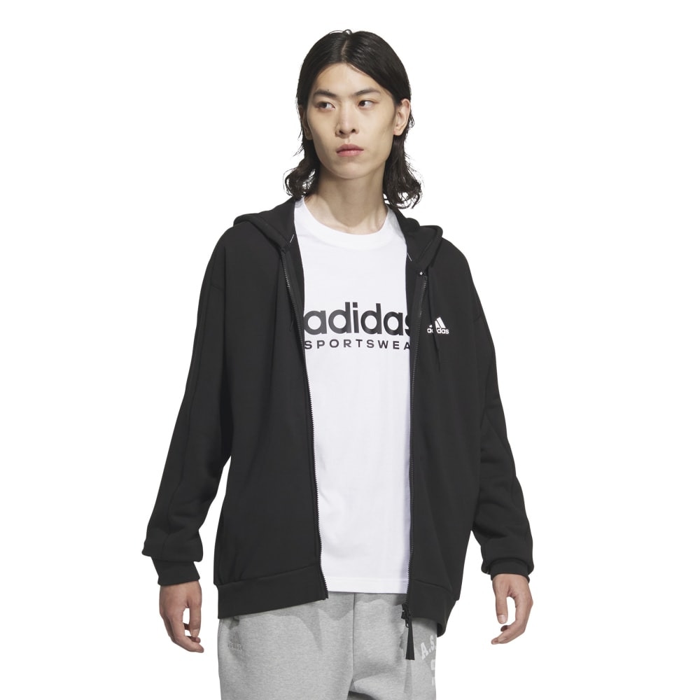 アディダス（adidas）（メンズ）ワーディングパック ルーズフィット フレンチテリー フルジップパーカー KWX99-JG8596