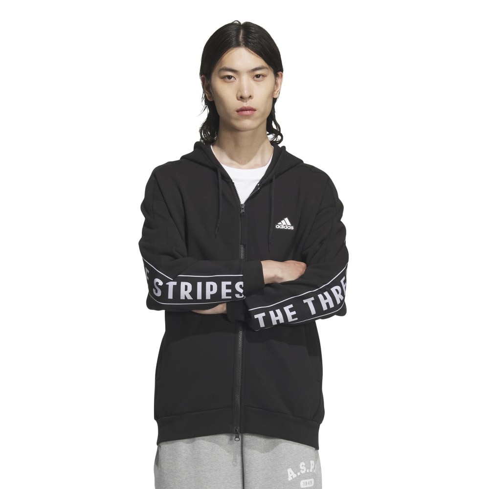 アディダス（adidas）（メンズ）ワーディングパック ルーズフィット フレンチテリー フルジップパーカー KWX99-JG8596