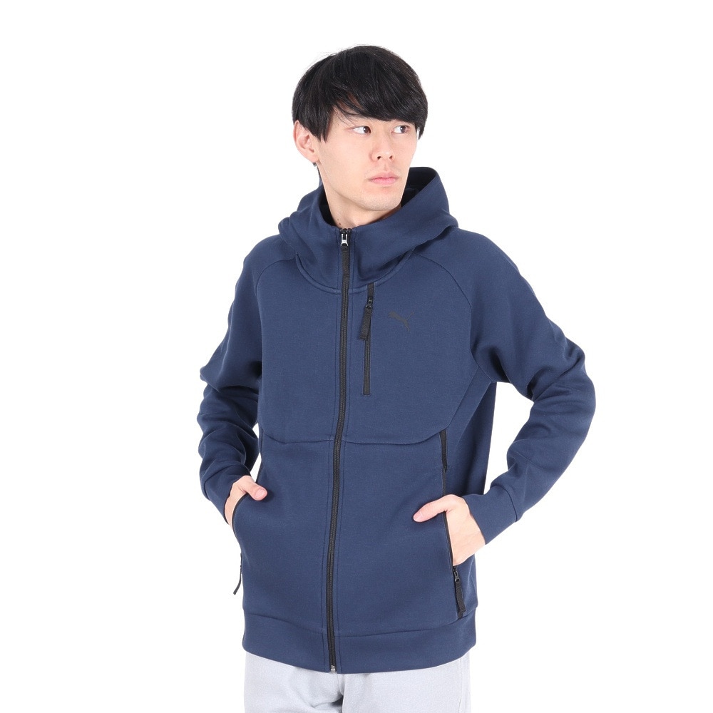 プーマ（PUMA）（メンズ）TECH フルジップフーディ DK 626143 14 NVY