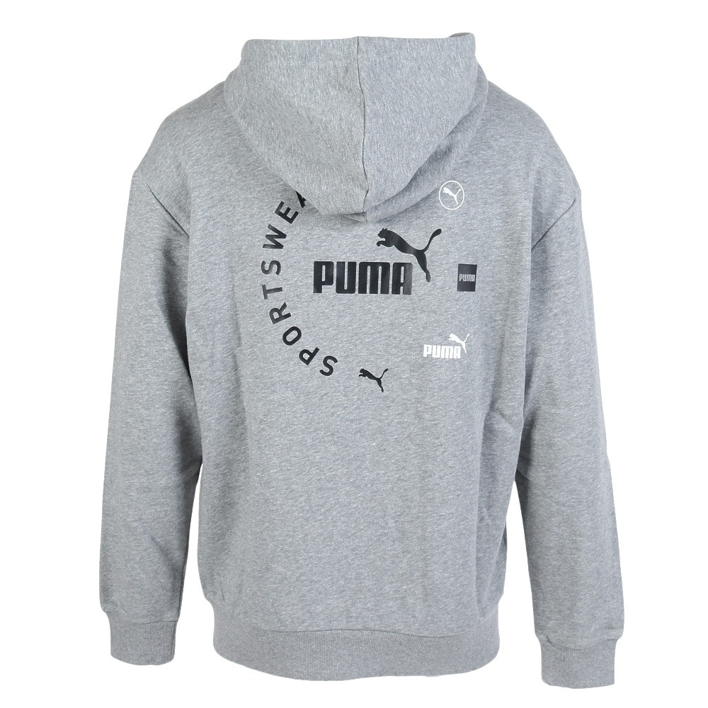 プーマ（PUMA）（メンズ）POWER グラフィック フルジップ フーディー 684218 03 GRY