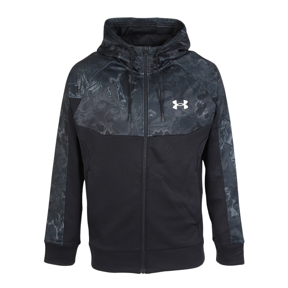 アンダーアーマー（UNDER ARMOUR）（メンズ）アーマーフリース カモ フルジップ フーディ 6007736 001