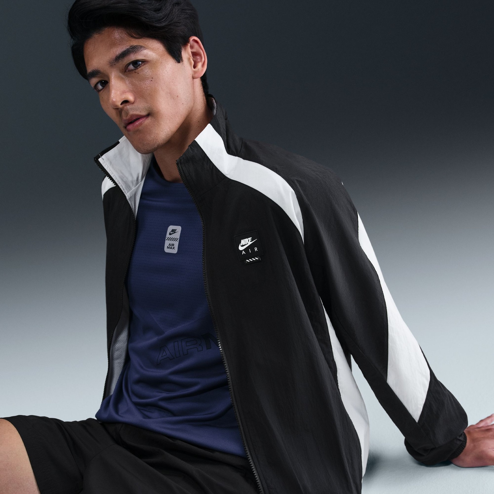 NIKE トラックジャケット NIKE - 日本製 80s 紺タグ NIKE ナイキ トラックジャケット