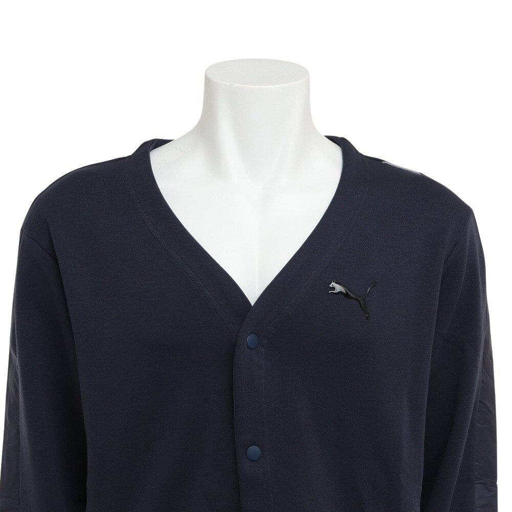 プーマ（PUMA）（メンズ、レディース）STYLE TECH スウェットカーディガン 672975 43 NVY