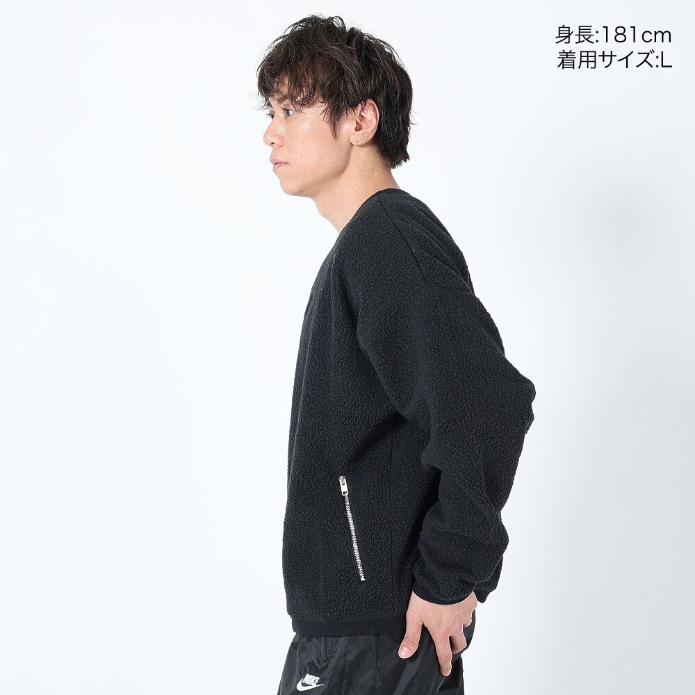 ナイキ（NIKE）（メンズ）クラブ フリース ウィンタライズド クルーネック FB8379-010
