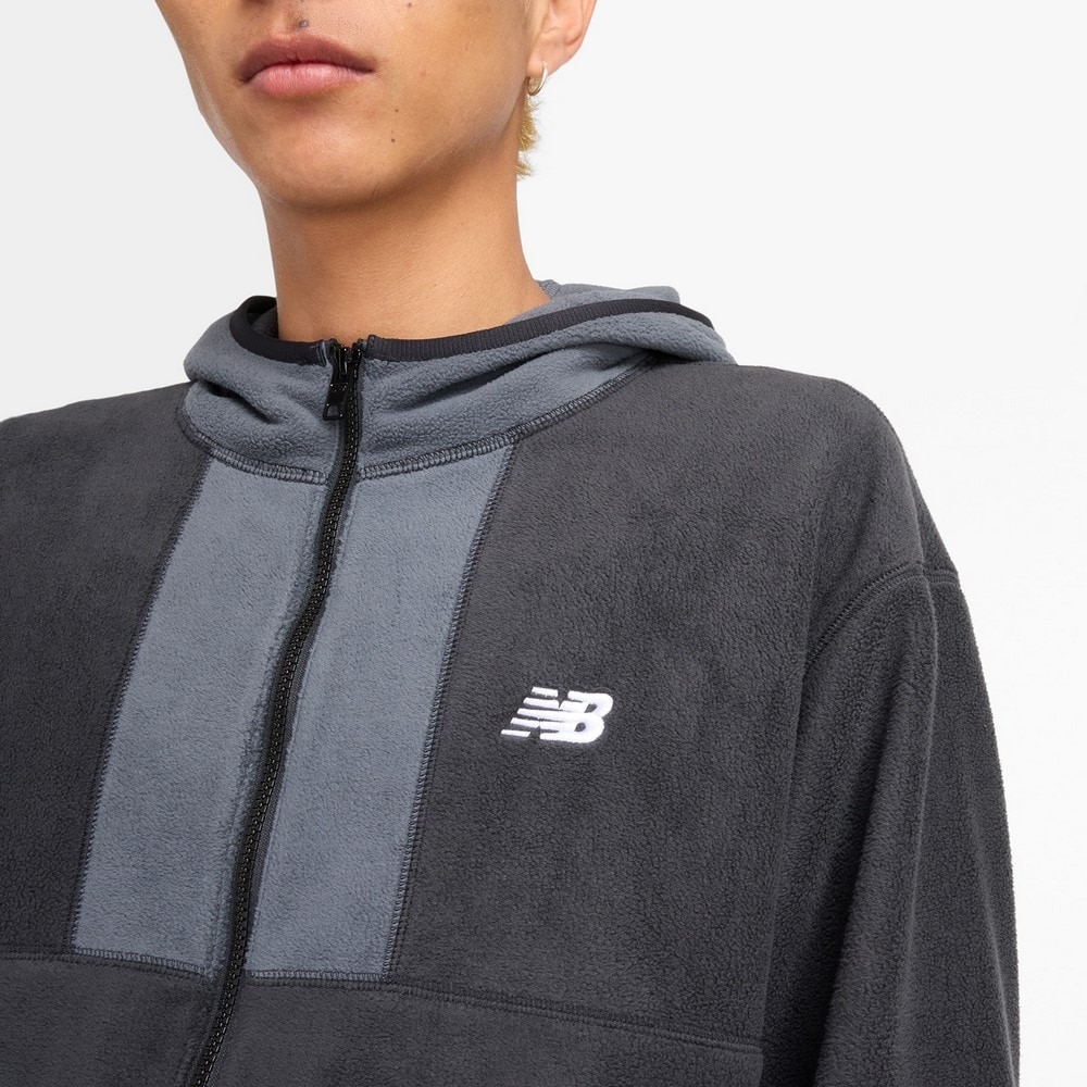 ニューバランス（new balance）（メンズ）フリース フルジップ フーディ MJ43517BK