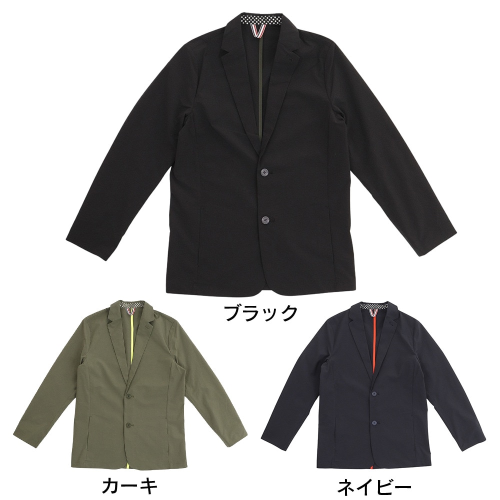 ルコック スポルティフ（Lecoq Sportif）（メンズ）ドライタッチ ストレッチ テーラードジャケット QMMTJF65XB BK