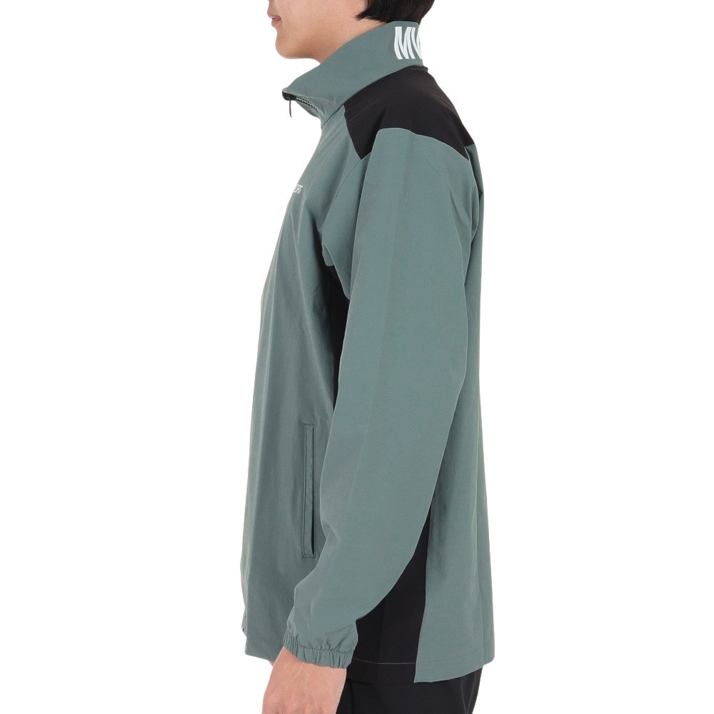 デサント（DESCENTE）（メンズ）4WAYストレッチナイロン スタンドカラーロゴ ジャケット DMMWJF11 KHBK