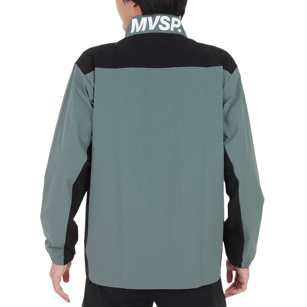 デサント（DESCENTE）（メンズ）4WAYストレッチナイロン スタンドカラーロゴ ジャケット DMMWJF11 KHBK