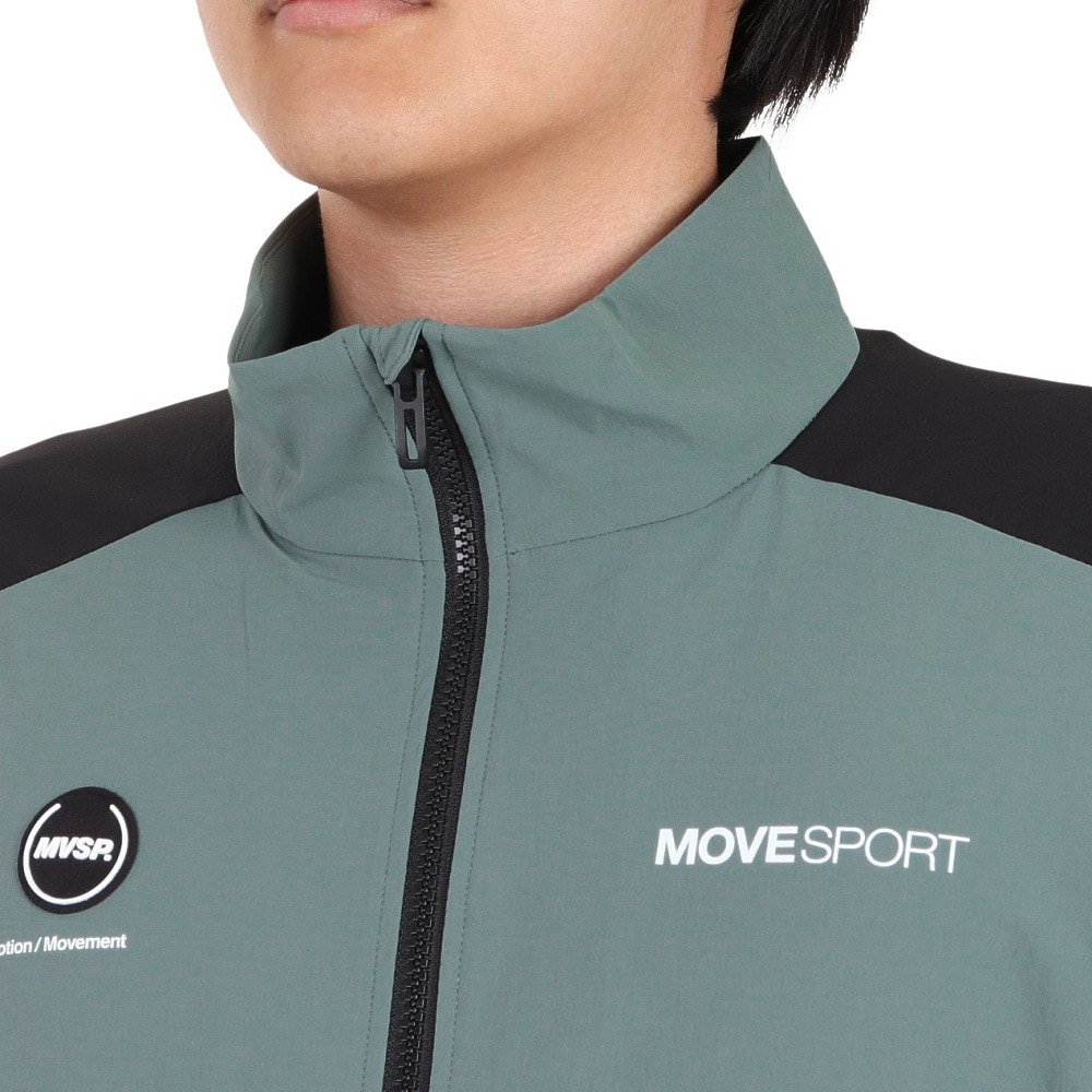 デサント（DESCENTE）（メンズ）4WAYストレッチナイロン スタンドカラーロゴ ジャケット DMMWJF11 KHBK