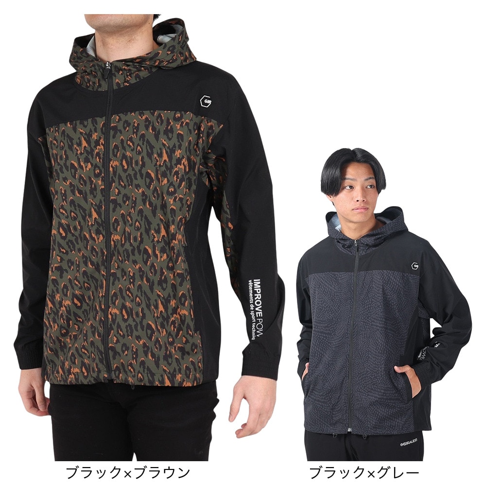 ジローム（GIRAUDM）（メンズ）絶耐撥水 UV WOVEN PT フーディージャケット SW4S0077-TR860-GRSD BKXBR