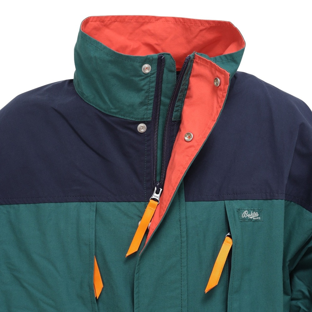 バクタ（BUKTA）（メンズ）切替 スタンドネック ジャケット BU2415801:65:GREEN