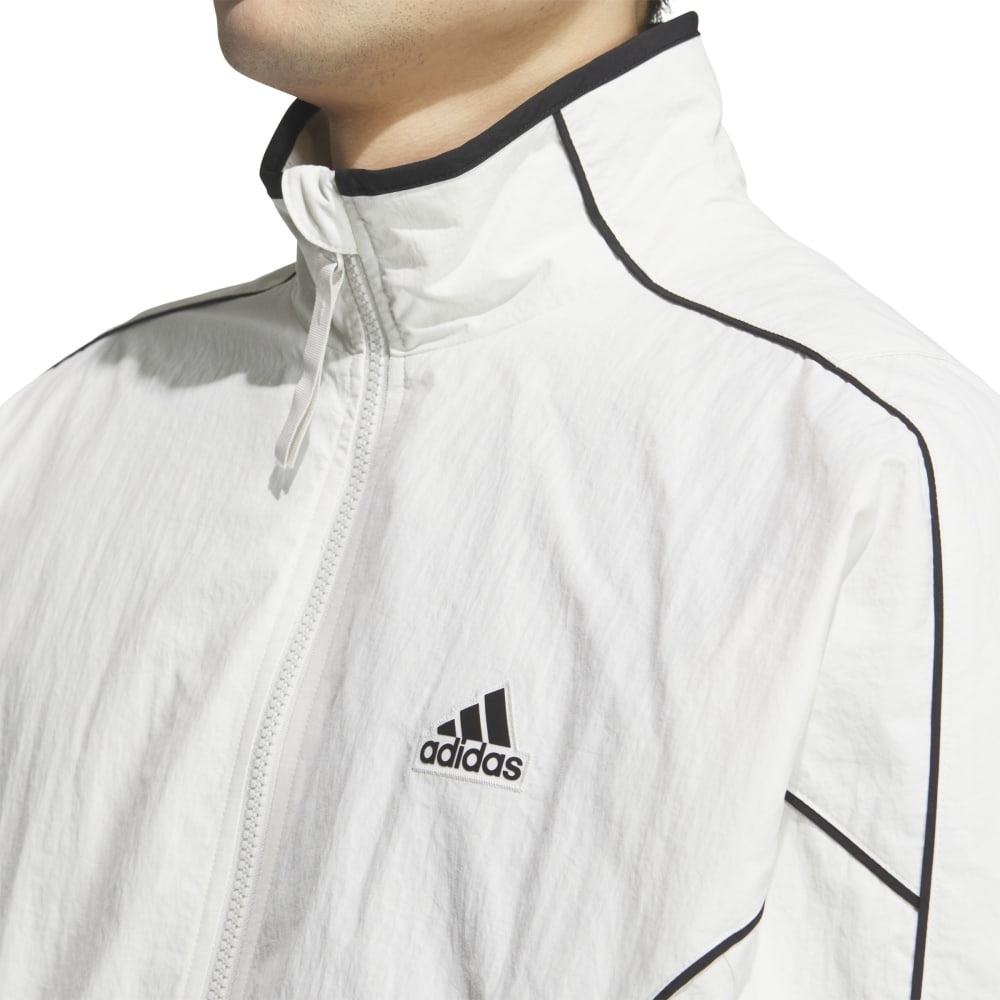 アディダス（adidas）（メンズ、レディース）ワーディング ルーズフィット シワ加工 ナイロンウーブン 起毛トリコット 裏地付きジャケット KWY03-JH1025