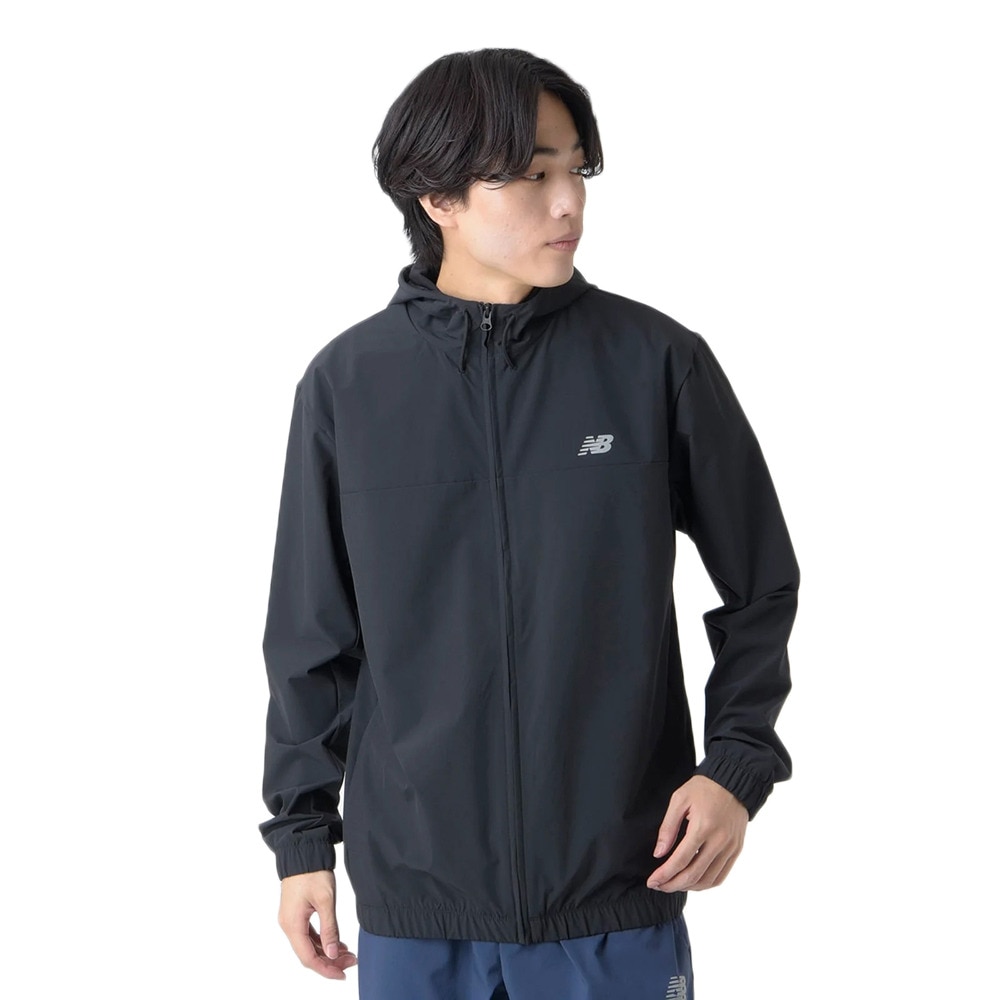 ニューバランス（new balance）（メンズ）ストレッチ ウーブン フルジップ ジャケット MJ41018BK
