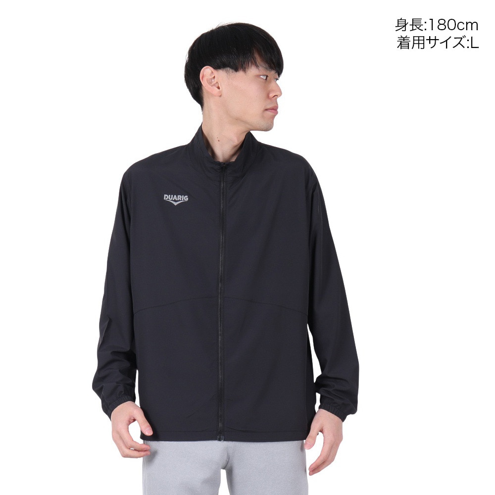 デュアリグ（DUARIG）（メンズ）絶耐撥水 UV ハイカウント布帛 ジップアップ ジャケット 5S0003-TRSW-860EG BLK