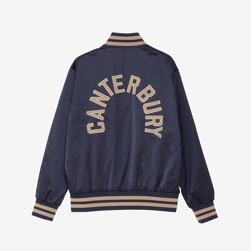 Canterbury 刺繍ロゴ MA-1 ジャケット ナイロン バーガンディ 公式】アーチロゴバーシティージャケット(ユニセックス)｜カンタベリー