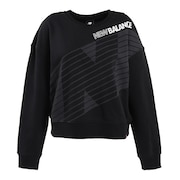 ニューバランス(new balance)(レディース)トレーナー レディース グラフィック スウェット クルー AWT03507BK