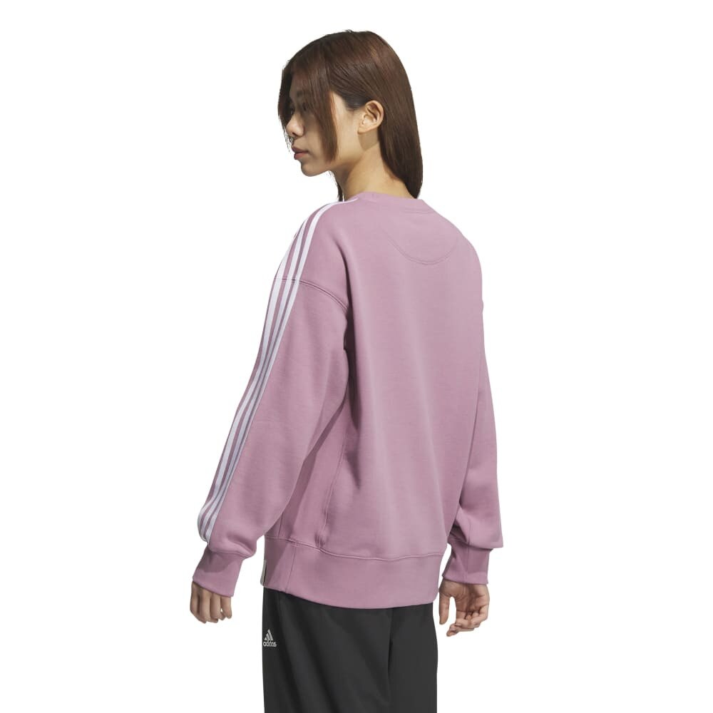 アディダス（adidas）（レディース）エッセンシャルズ プラス スリーストライプス フレンチテリー クルーネックスウェットシャツ KVF83-JF1414
