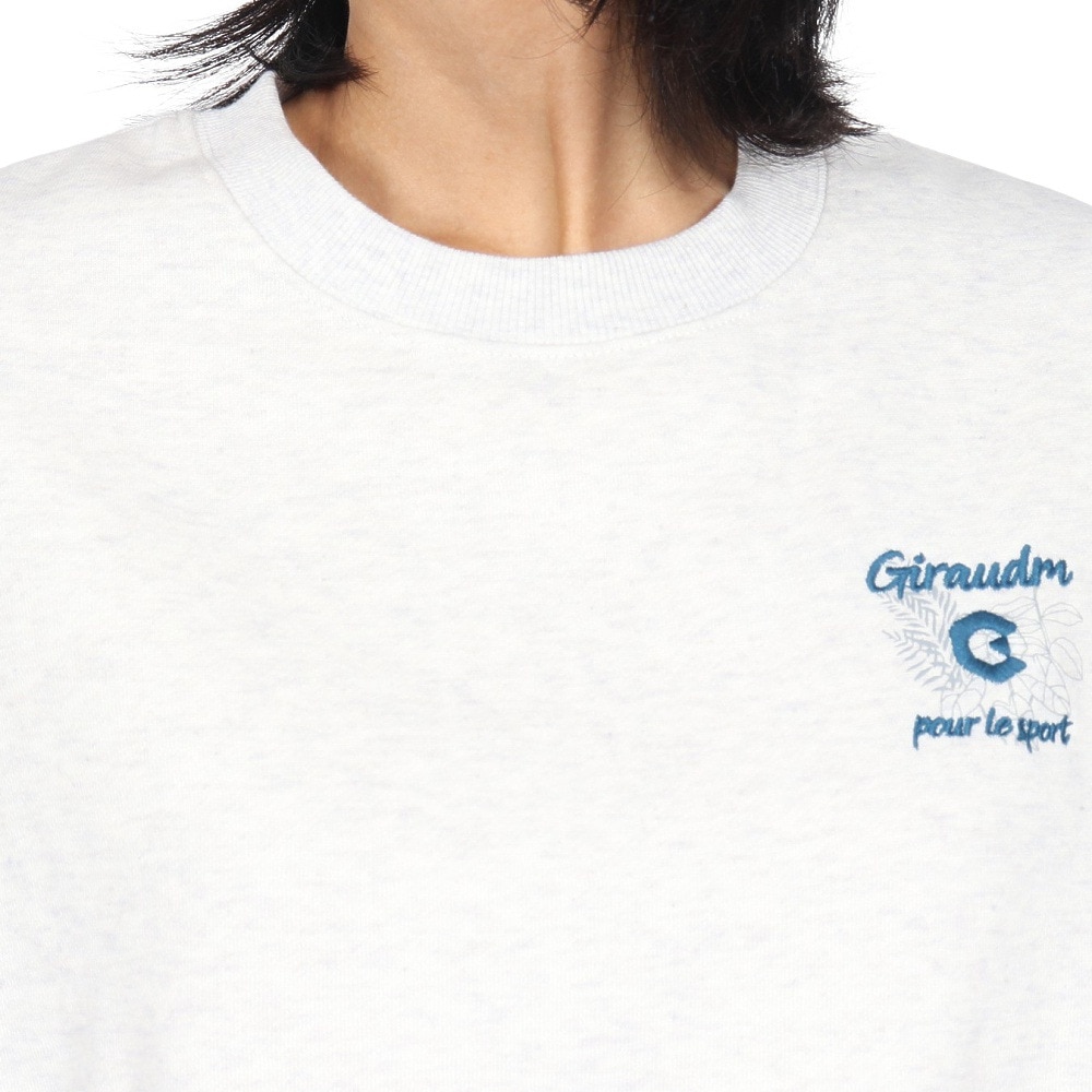 ジローム（GIRAUDM）（レディース）Crewneck shortshirt スウェット SW4F0050-TR861-GRCD LGRY