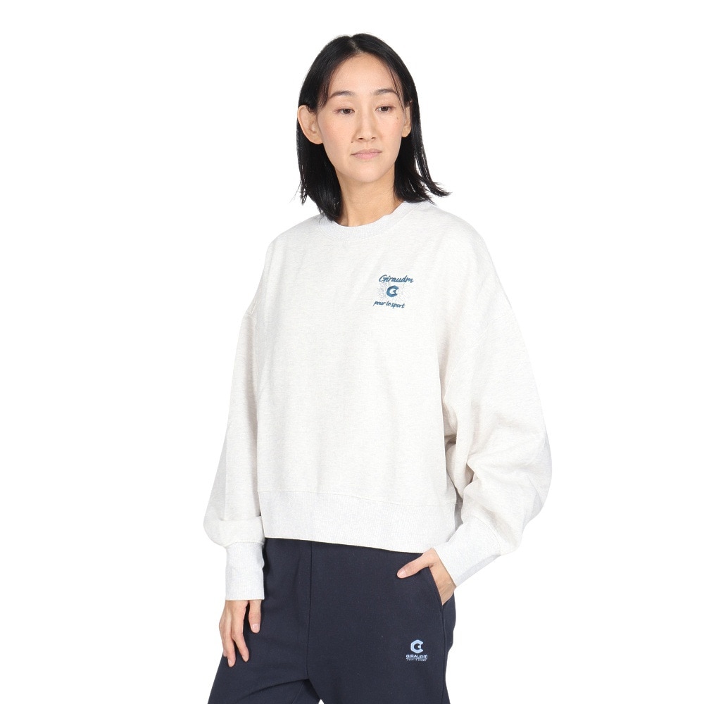 ジローム（GIRAUDM）（レディース）Crewneck shortshirt スウェット SW4F0050-TR861-GRCD LGRY
